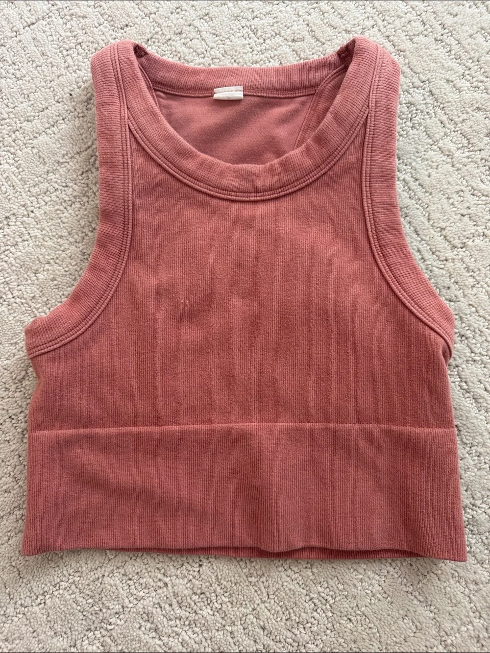 alo Women’s Ribbed Cropped Tank Top